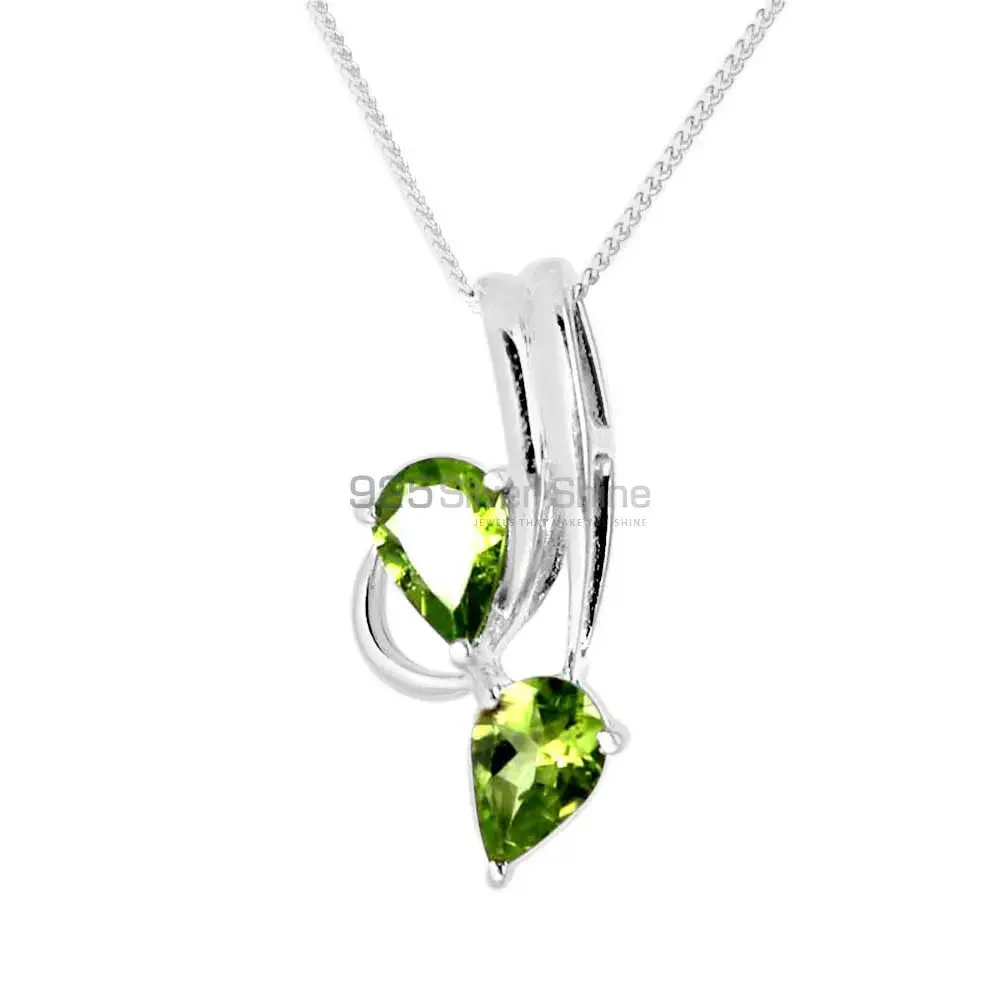 925 Sterling Silver Handmade Pendants In Peridot Gemstone Jewelry 925SP221-4_0