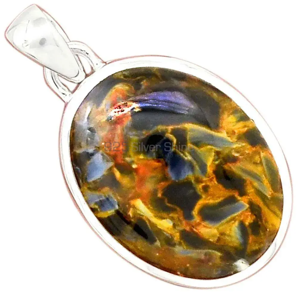 925 Sterling Silver Handmade Pendants In Pietersite Gemstone Jewelry 925SP144_0