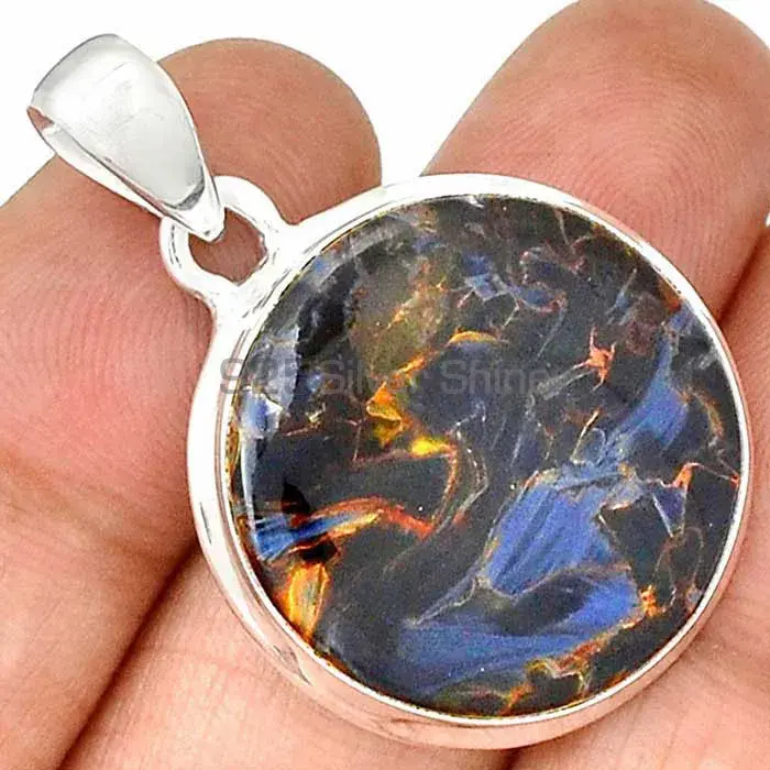 925 Sterling Silver Handmade Pendants In Pietersite Gemstone Jewelry 925SP144_12