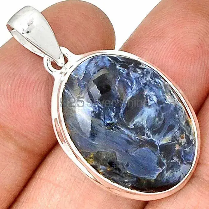 925 Sterling Silver Handmade Pendants In Pietersite Gemstone Jewelry 925SP144_15