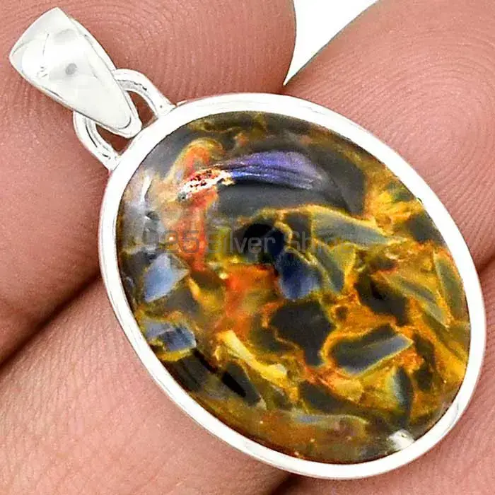 925 Sterling Silver Handmade Pendants In Pietersite Gemstone Jewelry 925SP144_15