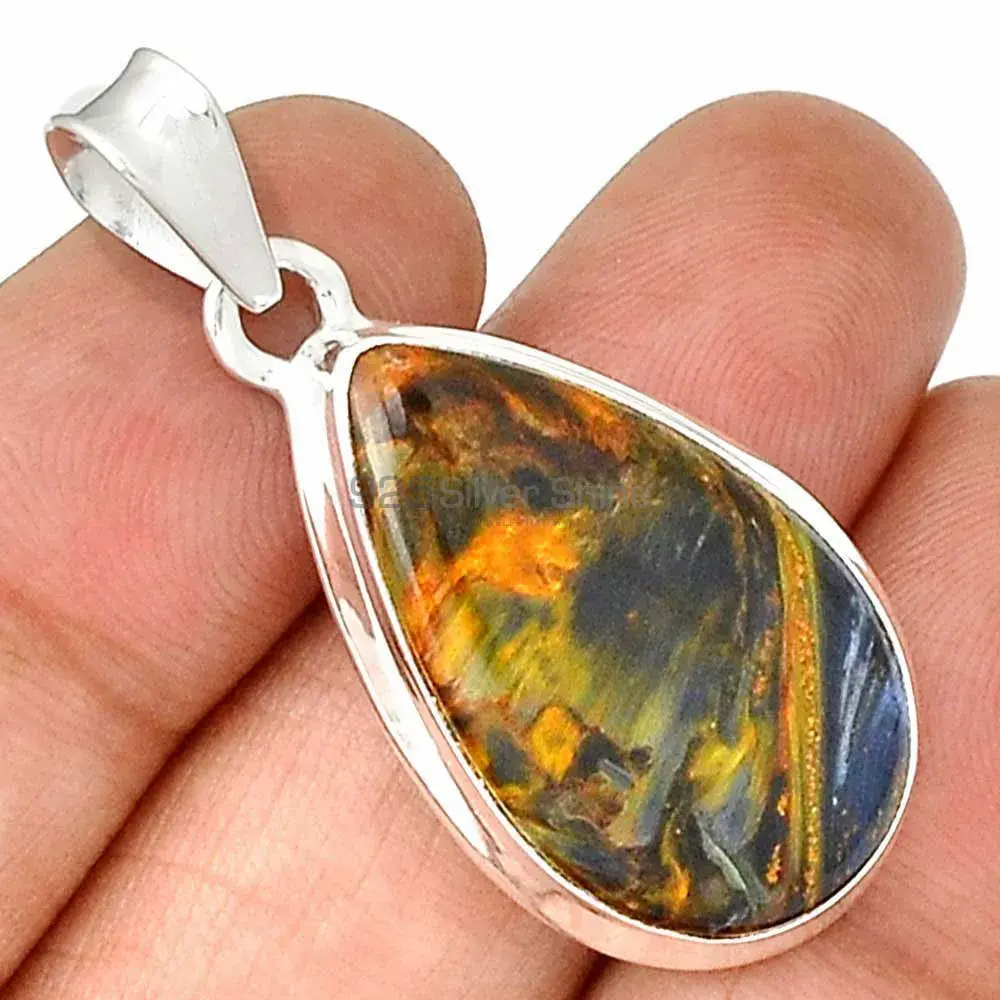 925 Sterling Silver Handmade Pendants In Pietersite Gemstone Jewelry 925SP144_16