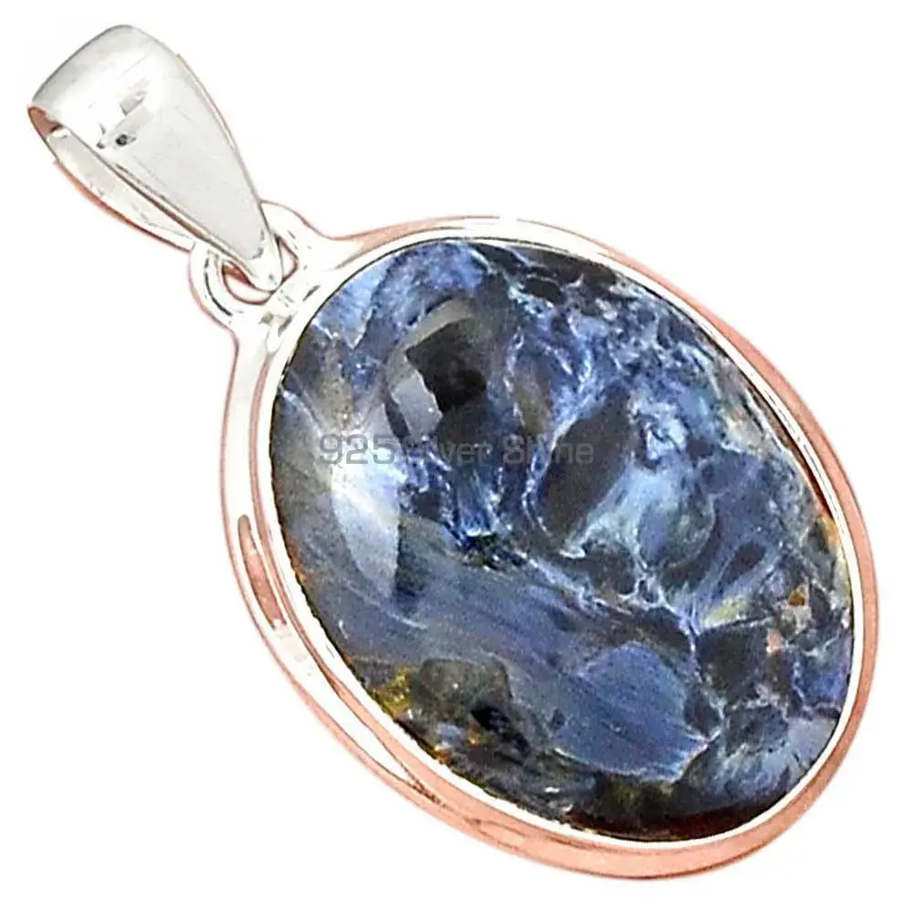 925 Sterling Silver Handmade Pendants In Pietersite Gemstone Jewelry 925SP144_17