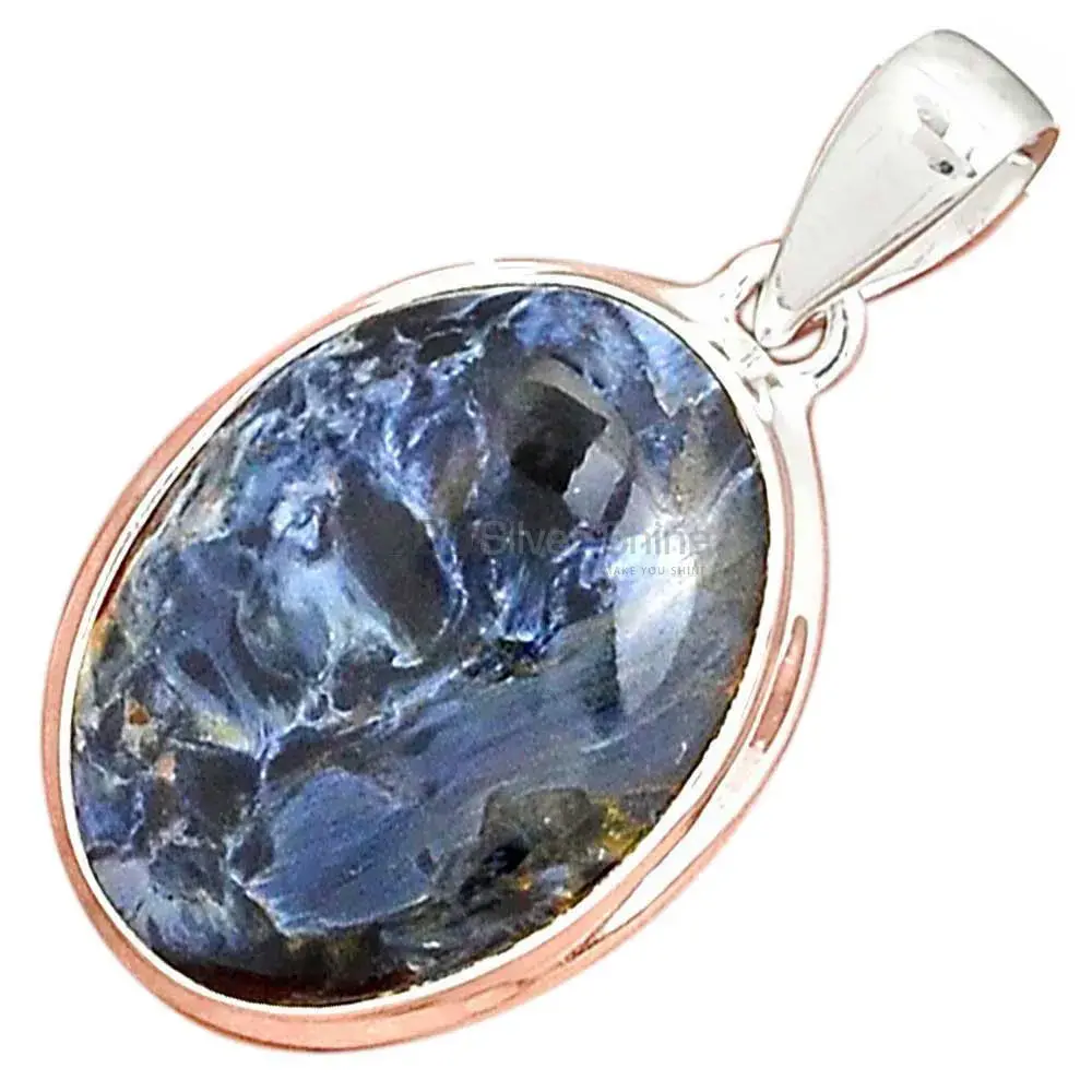 925 Sterling Silver Handmade Pendants In Pietersite Gemstone Jewelry 925SP144_2
