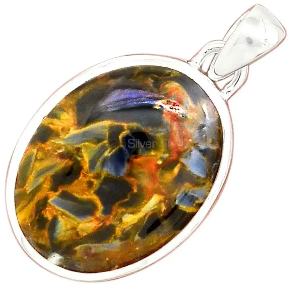 925 Sterling Silver Handmade Pendants In Pietersite Gemstone Jewelry 925SP144_3