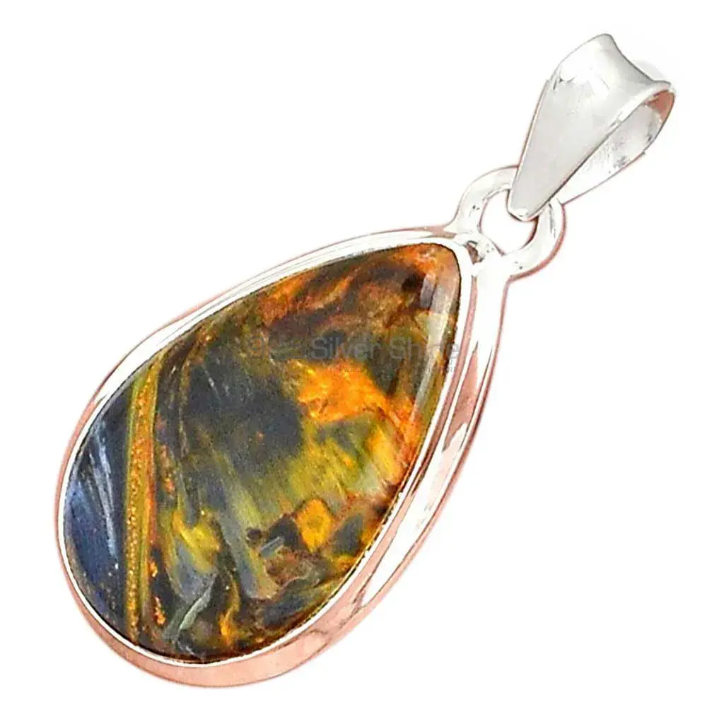925 Sterling Silver Handmade Pendants In Pietersite Gemstone Jewelry 925SP144_9
