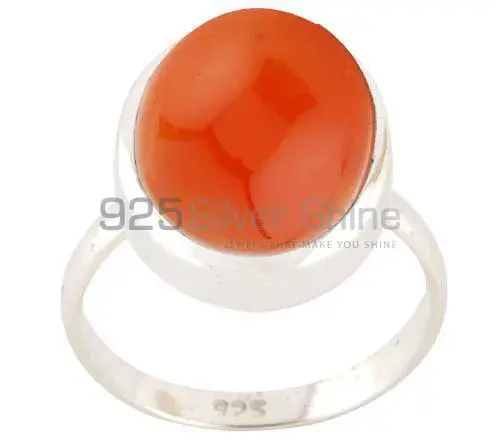 925 Sterling Silver Handmade Rings Exporters In Carnelian Gemstone Jewelry 925SR2753