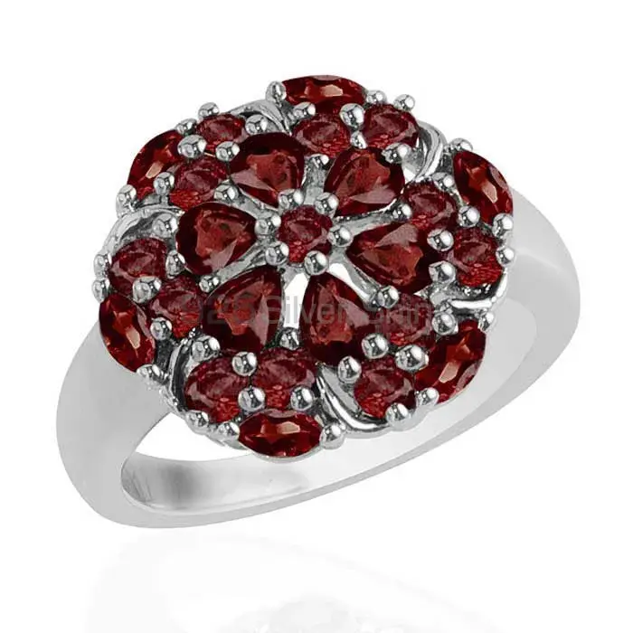 925 Sterling Silver Handmade Rings Exporters In Garnet Gemstone Jewelry 925SR1729