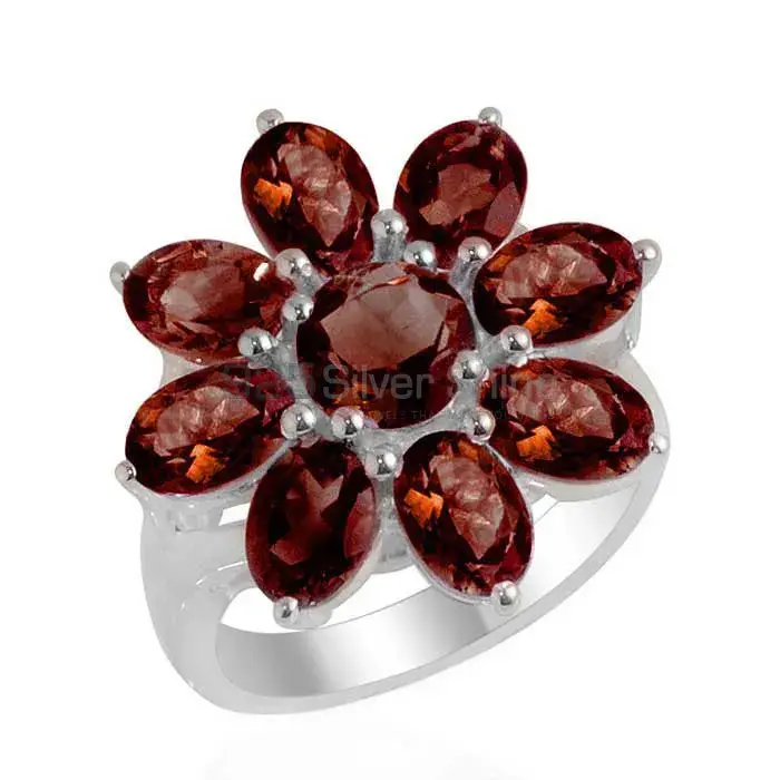 925 Sterling Silver Handmade Rings Exporters In Garnet Gemstone Jewelry 925SR2112