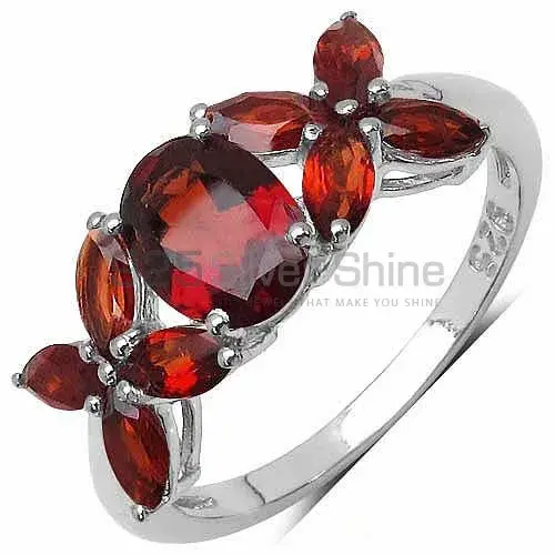 925 Sterling Silver Handmade Rings In Garnet Gemstone Jewelry 925SR3321_0