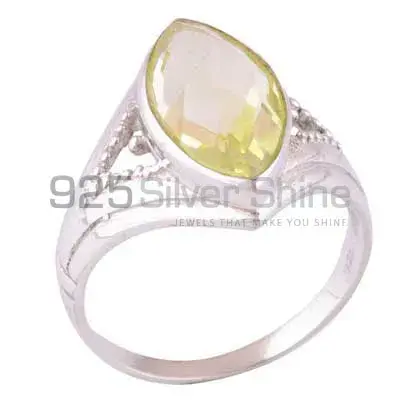 925 Sterling Silver Handmade Rings Exporters In Lemon Topaz Gemstone Jewelry 925SR3909