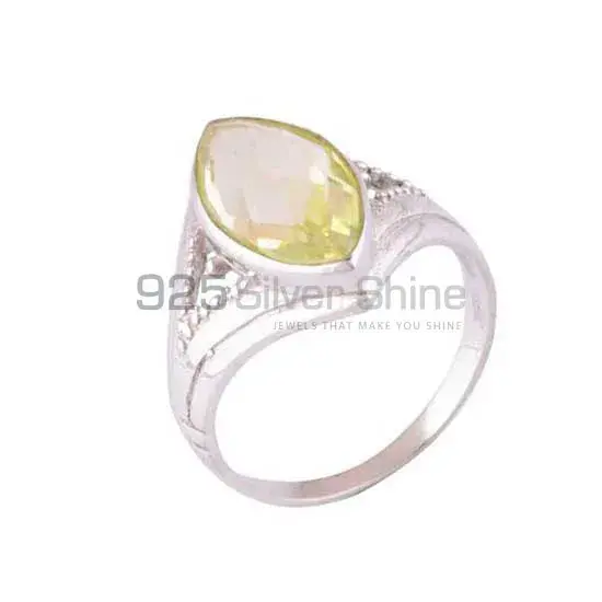 925 Sterling Silver Handmade Rings In Lemon Topaz Gemstone Jewelry 925SR3909_1