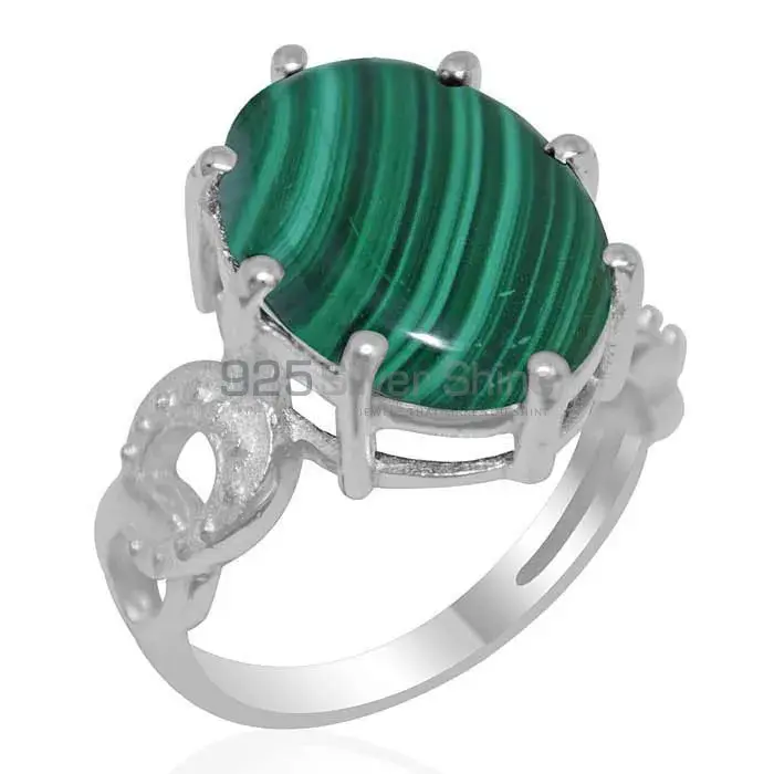 925 Sterling Silver Handmade Rings Exporters In Malachite Gemstone Jewelry 925SR1875