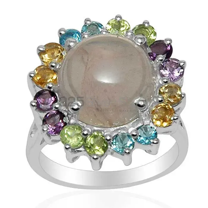 925 Sterling Silver Handmade Rings In Multi Gemstone Jewelry 925SR1492