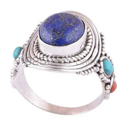 925 Sterling Silver Handmade Rings Exporters In Multi Gemstone Jewelry 925SR2990