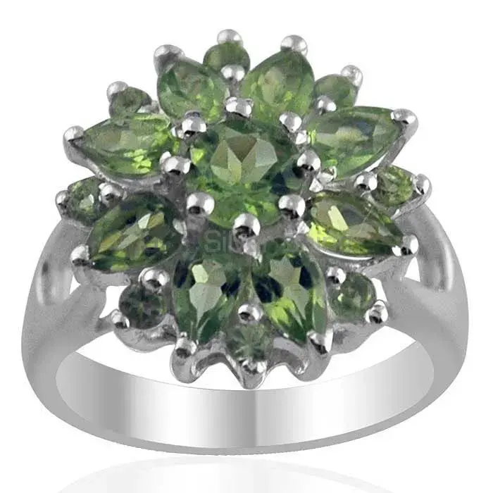 925 Sterling Silver Handmade Rings Exporters In Peridot Gemstone Jewelry 925SR1413