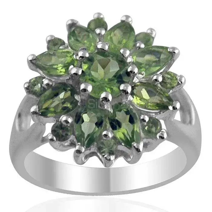 925 Sterling Silver Handmade Rings In Peridot Gemstone Jewelry 925SR1413_0