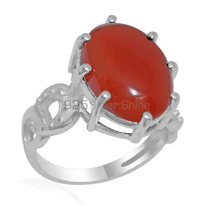 925 Sterling Silver Handmade Rings In Carnelian Gemstone Jewelry 925SR1873_1