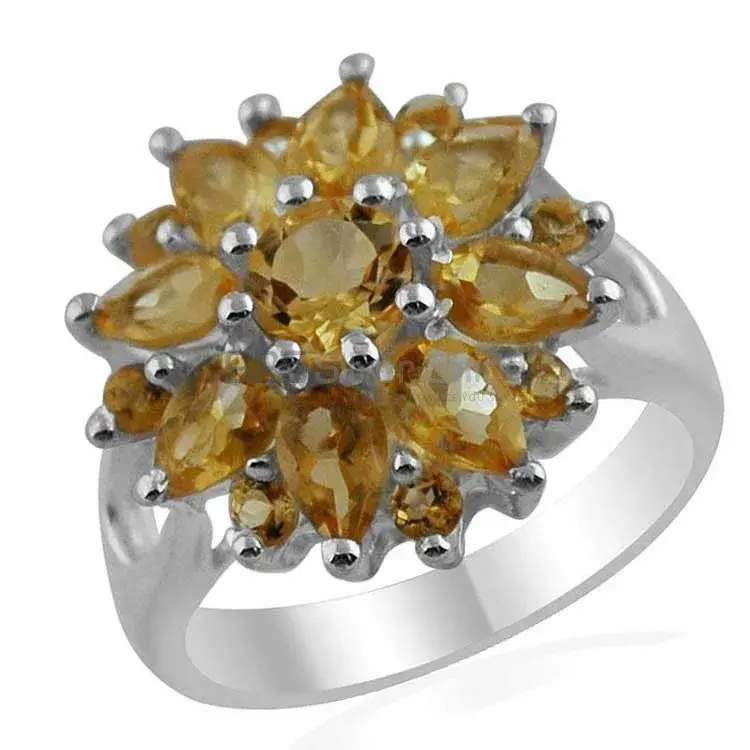 925 Sterling Silver Handmade Rings In Citrine Gemstone Jewelry 925SR1411_1