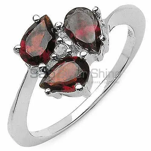 925 Sterling Silver Handmade Rings In Garnet Gemstone Jewelry 925SR3146_0