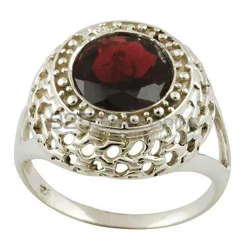 Sterling Silver Garnet Gemstone Engagement Rings 925SR3556