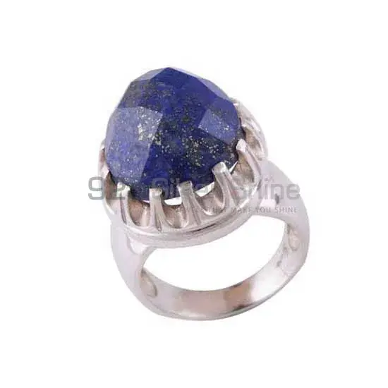 925 Sterling Silver Handmade Rings In Lapis Lazuli Gemstone Jewelry 925SR3477_1