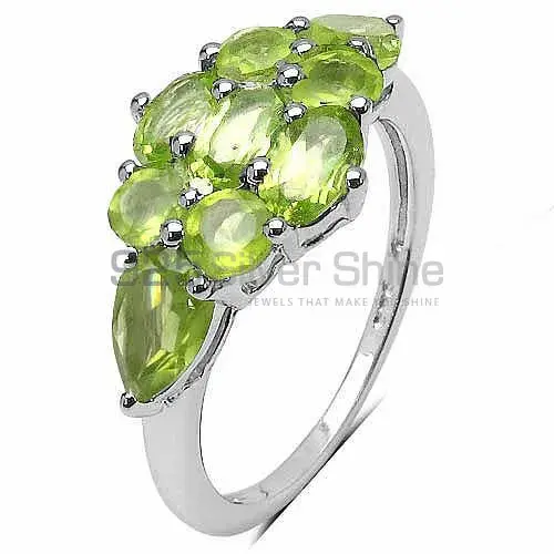 925 Sterling Silver Handmade Rings In Peridot Gemstone Jewelry 925SR3319_0