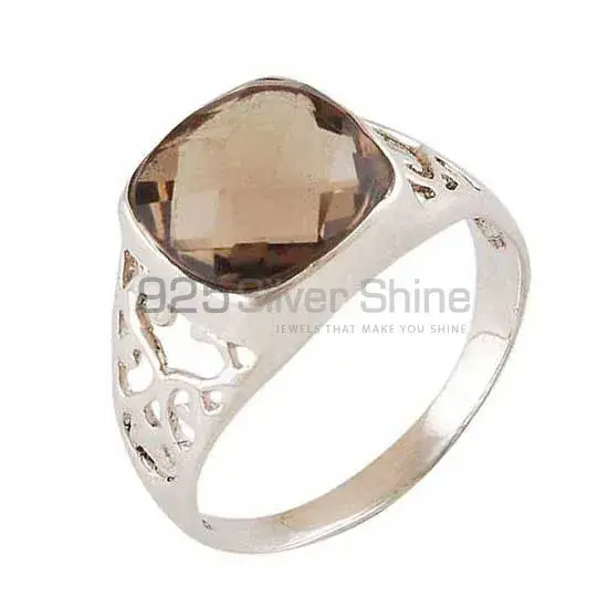 925 Sterling Silver Handmade Rings In Smoky Quartz Gemstone Jewelry 925SR4065_1