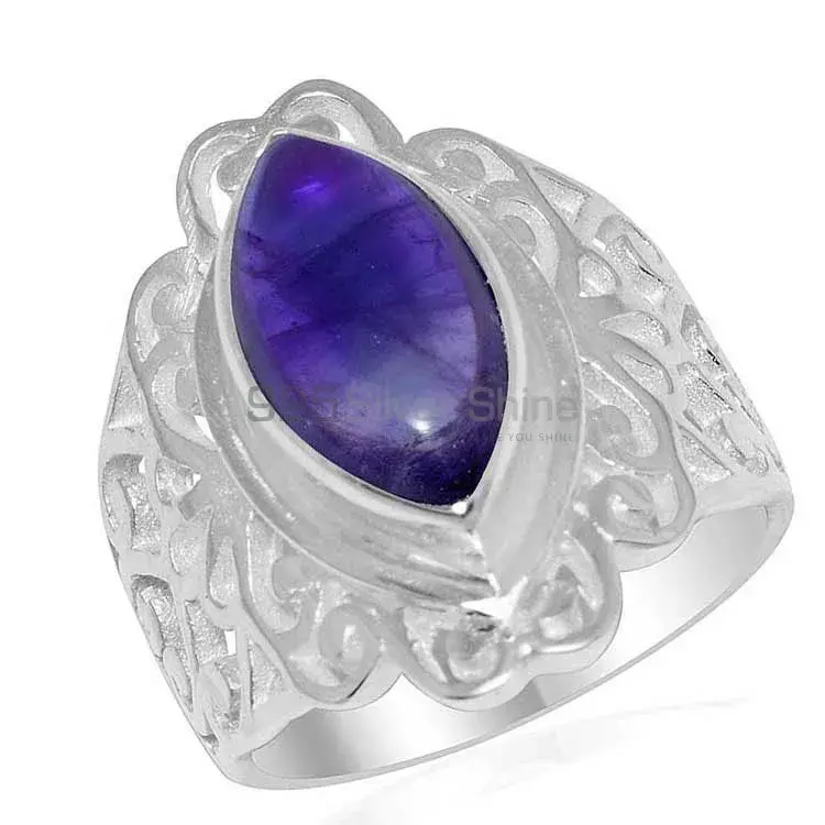 Amethyst Filigree Sterling Silver Rings 925SR1649_1