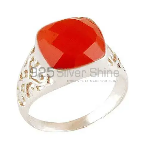 925 Sterling Silver Handmade Rings In Carnelian Gemstone Jewelry 925SR4066