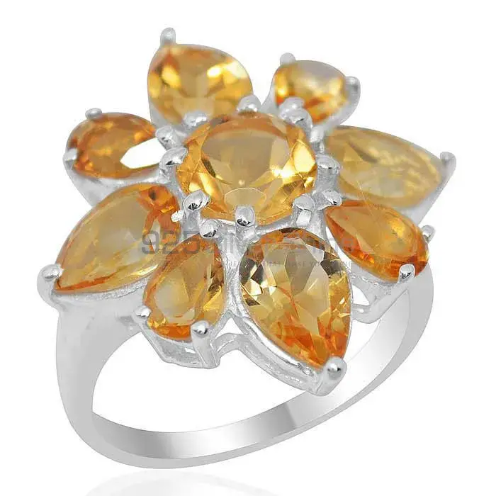 925 Sterling Silver Handmade Rings In Citrine Gemstone Jewelry 925SR2032_0