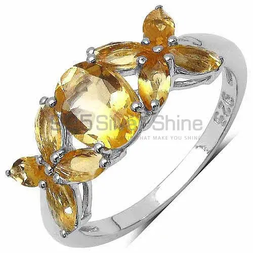 925 Sterling Silver Handmade Rings In Citrine Gemstone Jewelry 925SR3320_0