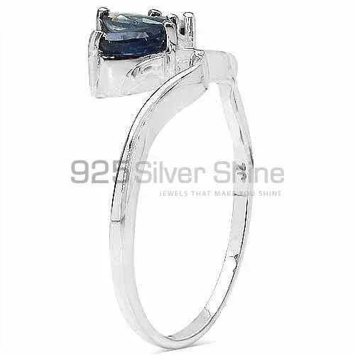 925 Sterling Silver Handmade Rings In Dyed Blue Sapphire Gemstone Jewelry 925SR3241_1