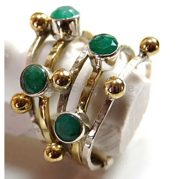 925 Sterling Silver Handmade Rings Suppliers In Dyed Emerald Gemstone Jewelry 925SR3793