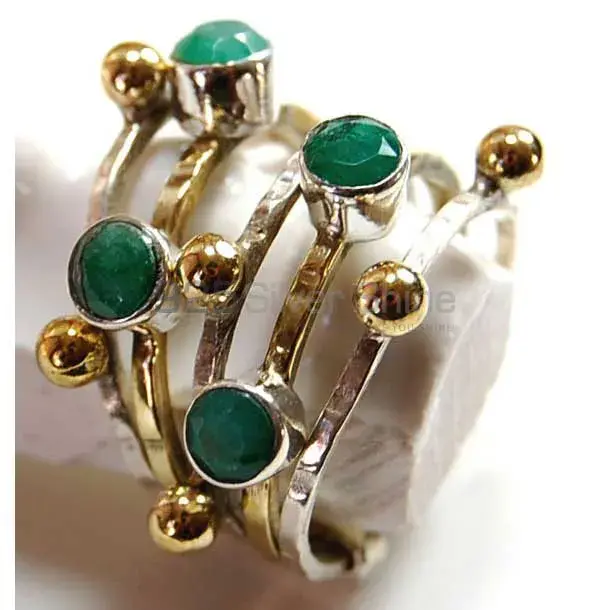 925 Sterling Silver Handmade Rings In Dyed Emerald Gemstone Jewelry 925SR3793