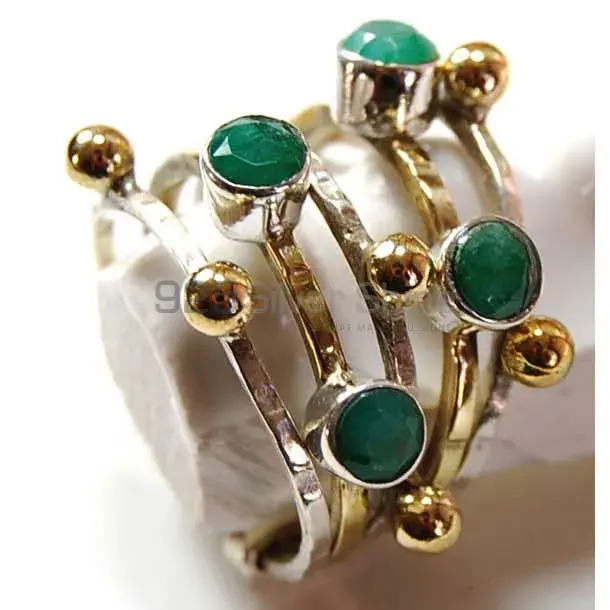 925 Sterling Silver Handmade Rings Suppliers In Dyed Emerald Gemstone Jewelry 925SR3793_0