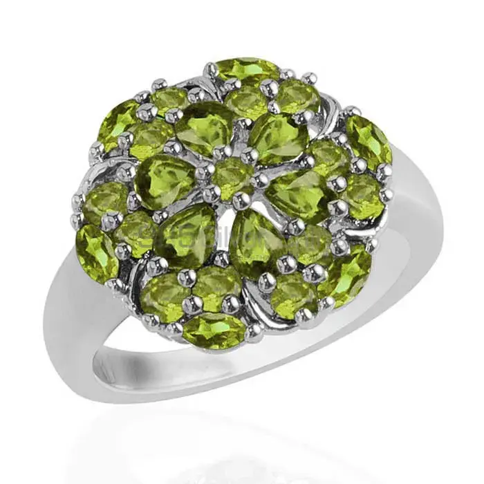 925 Sterling Silver Handmade Rings In Peridot Gemstone Jewelry 925SR1728_0