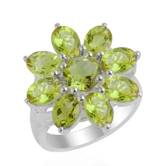 925 Sterling Silver Handmade Rings Suppliers In Peridot Gemstone Jewelry 925SR2111