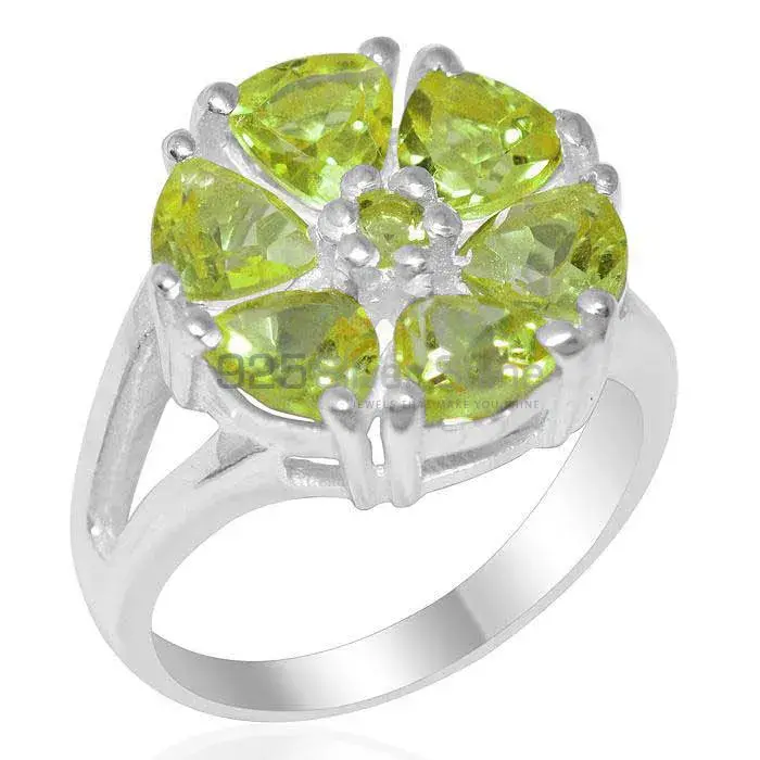 925 Sterling Silver Handmade Rings In Peridot Gemstone Jewelry 925SR2190
