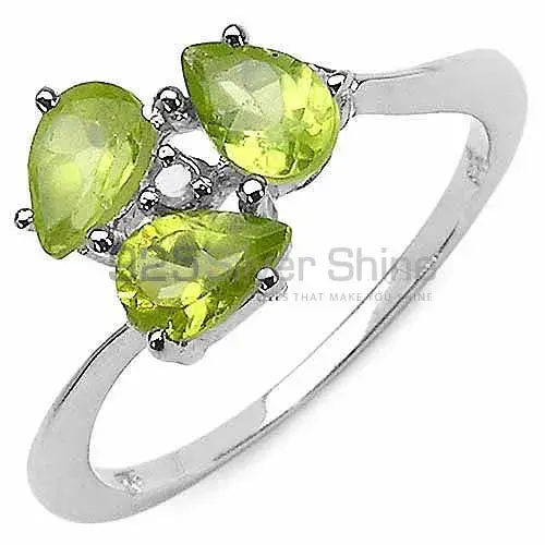925 Sterling Silver Handmade Rings Suppliers In Peridot Gemstone Jewelry 925SR3147