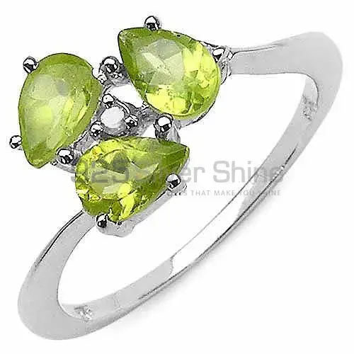 925 Sterling Silver Handmade Rings In Peridot Gemstone Jewelry 925SR3147_0