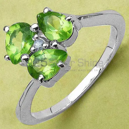 925 Sterling Silver Handmade Rings Suppliers In Peridot Gemstone Jewelry 925SR3147_0