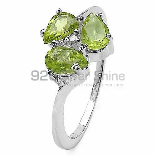 925 Sterling Silver Handmade Rings In Peridot Gemstone Jewelry 925SR3147_2