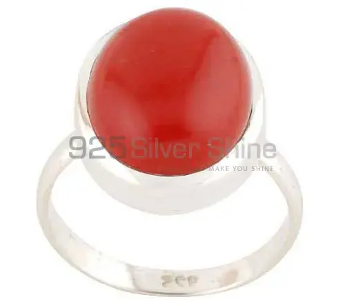 925 Sterling Silver Handmade Rings Suppliers In Red Onyx Gemstone Jewelry 925SR2752