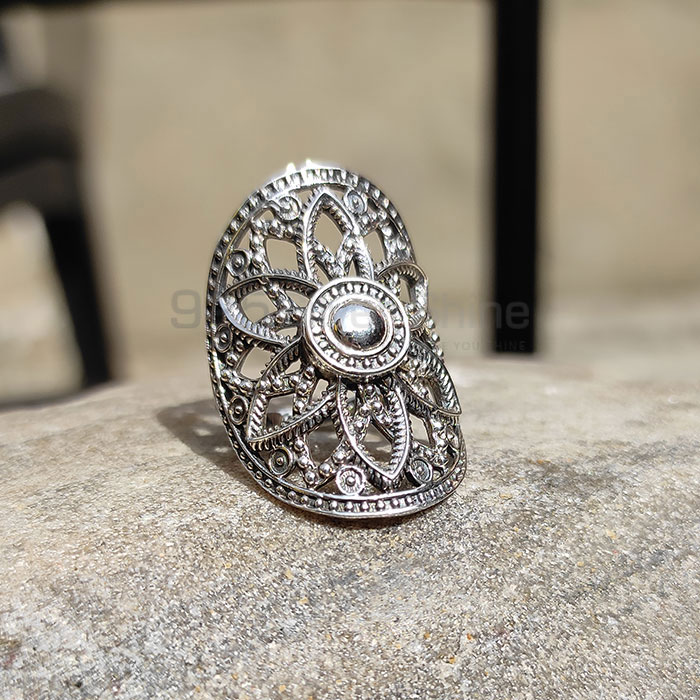 Sterling Silver Ethnics rings in flower design SSR72