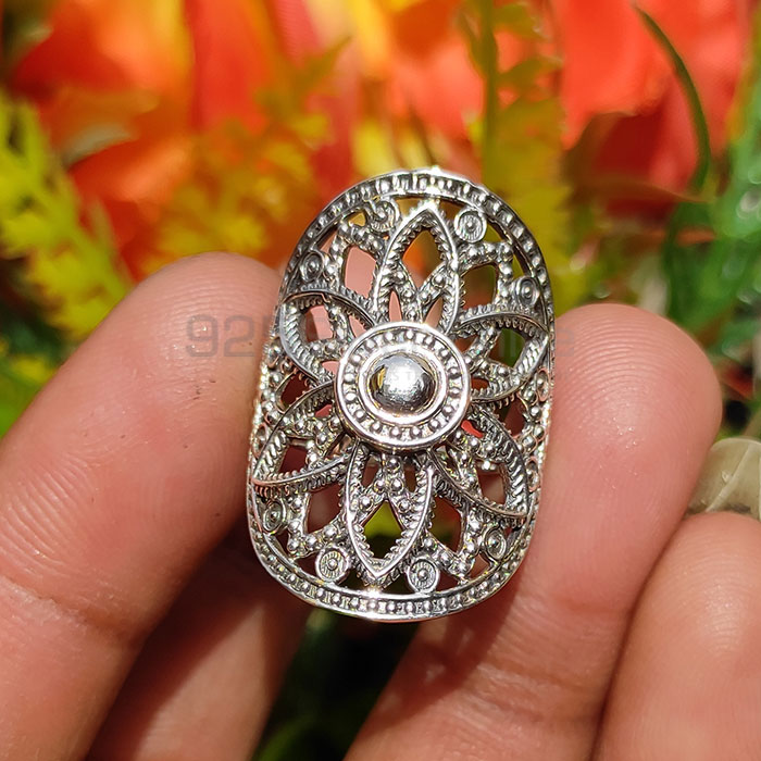 Sterling Silver Ethnics rings in flower design SSR72_2