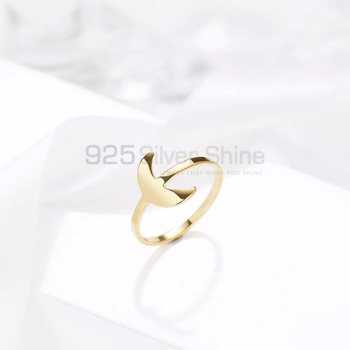 925 Sterling Silver Minimalist Moon Ring For Women's MOMP404_0
