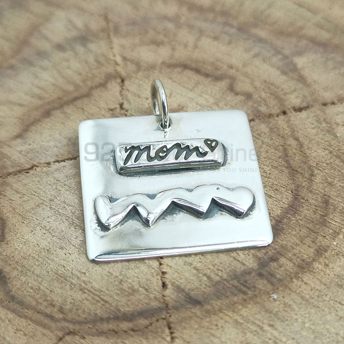 925 Sterling Silver Mom Charm Pendant For Gift Item 925NSP03_1