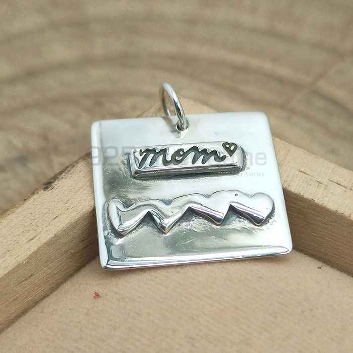 925 Sterling Silver Mom Charm Pendant For Gift Item 925NSP03_5