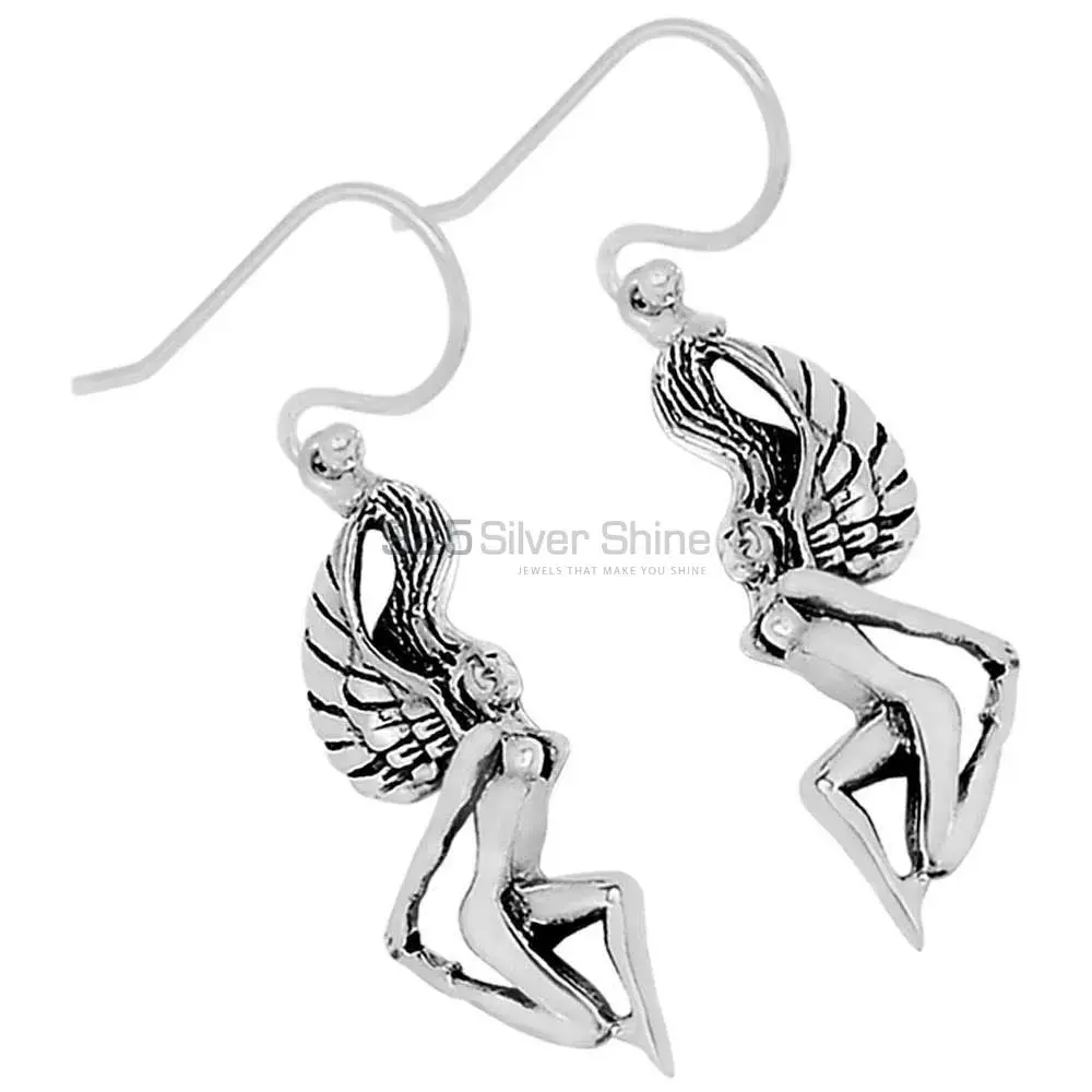 925 Sterling Silver Oxidized Earrings Jewelry 925SE2885_2